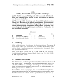 Dokument § 58a Wahltag, Zusammentritt der neu gewählten Vertretungen