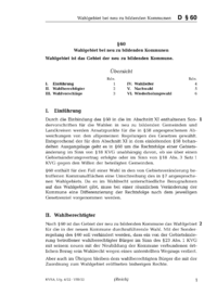 Dokument § 60 Wahlgebiet bei neu zu bildenden Kommunen