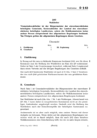 Dokument § 63 Wahlleiter
