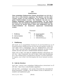 Dokument § 64 Wahlausschuss