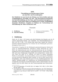 Dokument § 65b Übermittlung personenbezogener Daten aus dem Pass- und Personalregister
