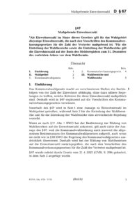 Dokument § 67 Maßgebende Einwohnerzahl