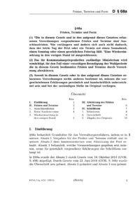 Dokument § 68a Fristen, Termine und Form