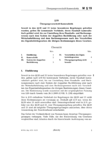 Dokument § 19 Übergangsvorschrift Kameralistik