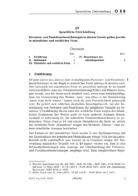 Dokument § 9 Sprachliche Gleichstellung
