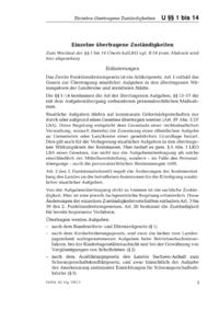 Dokument §§ 1 bis 14 Einzelne übertragene Zuständigkeiten