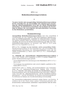 Dokument BTO 1.4 Risikoklassifizierungsverfahren