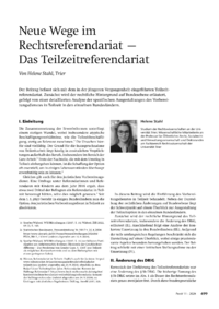 Dokument Neue Wege im Rechtsreferendariat