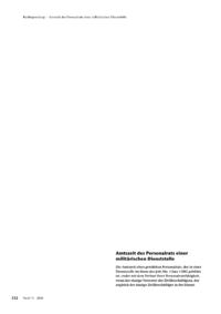 Dokument Amtszeit des Personalrats einer militärischen Dienststelle