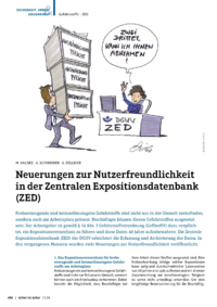 Dokument Neuerungen zur Nutzerfreundlichkeit in der Zentralen Expositionsdatenbank (ZED)