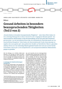 Dokument Gesund Arbeiten in besonders beanspruchenden Tätigkeiten (Teil 2 von 2)