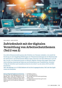 Dokument Zufriedenheit mit der digitalen Vermittlung von Arbeitsschutzthemen (Teil 2 von 2)