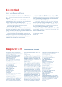 Dokument Editorial / Impressum