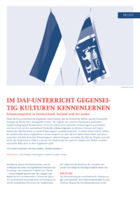 Dokument Im DaF-Unterricht gegenseitig Kulturen kennenlernen