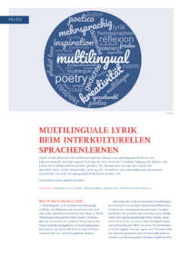 Dokument Multilinguale Lyrik beim interkulturellen Sprachenlernen
