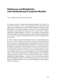 Dokument Validierung und Modellrisiko unter Einbeziehung KI basierter Modelle 