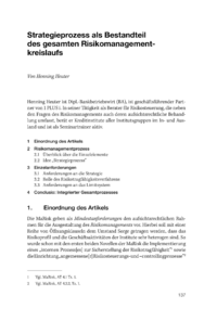 Dokument Strategieprozess als Bestandteil des gesamten Risikomanagementkreislaufs 