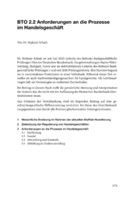 Dokument BTO 2.2 Anforderungen an die Prozesse im Handelsgeschäft
