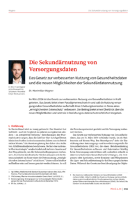 Dokument Die Sekundärnutzung von Versorgungsdaten