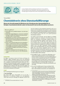 Dokument Chemielehrerin ohne Dienstunfallfürsorge