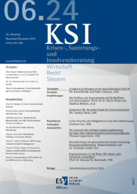 Dokument Krisen-, Sanierungs- und Insolvenzberatung Ausgabe 06 2024
