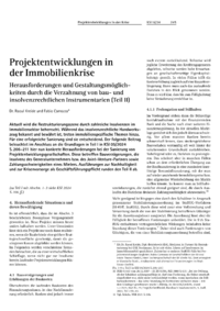 Dokument Projektentwicklungen in der Immobilienkrise