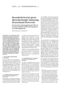 Dokument Besonderheiten bei grenzüberschreitender Sanierung Deutschland/Österreich