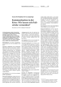 Dokument Nachgefragt: Kommunikation in der Krise: Wie lassen sich Fallstricke vermeiden?