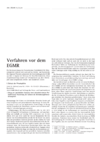 Dokument Verfahren vor dem EGMR