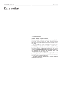 Dokument Tagungshinweis