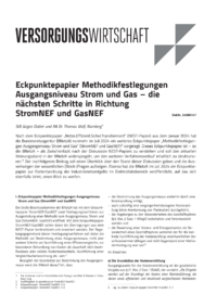 Dokument Eckpunktepapier Methodikfestlegungen Ausgangsniveau Strom und Gas – die nächsten Schritte in Richtung StromNEF und GasNEF