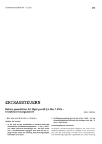 Dokument Betrieb gewerblicher Art (BgA) gemäß § 4 Abs. 1 KStG – Einnahmeerzielungsabsicht