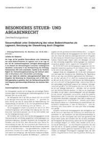 Dokument Steuermaßstab unter Einbeziehung des reinen Bodenrichtwertes als Lagewert; Benutzung der Ehewohnung durch Ehegatten