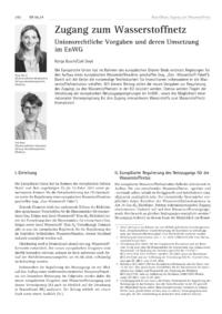 Dokument Zugang zum Wasserstoffnetz