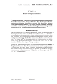 Dokument BTO 3.2.3 Bearbeitungskontrollen