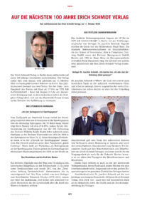 Dokument Auf die nächsten 100 Jahre Erich Schmidt Verlag