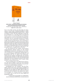 Dokument Frenz/Cosack: GEG/GEIG: Gebäudeenergiegesetz/Gebäude-Elektromobilitätsinfrastruktur-Gesetz