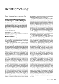 Dokument Mitbestimmungsrecht bei Stufenzuordnung von Tarifbeschäftigten