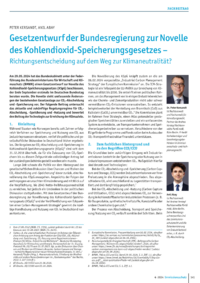 Dokument Gesetzentwurf der Bundesregierung zur Novelle des Kohlendioxid-Speicherungsgesetzes