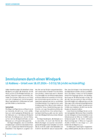 Dokument Immissionen durch einen Windpark