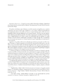 Dokument Gustavo Guerrero / Ángel Esteban (eds.):  Venezuela en España. Capítulos de una historia literaria extraterritorial 