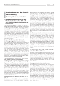 Dokument Nachrichten aus der Sozialversicherung