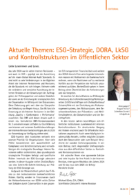 Dokument Aktuelle Themen: ESG-Strategie, DORA, LkSG und Kontrollstrukturen im öffentlichen Sektor