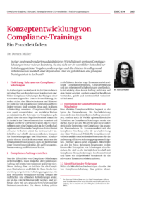 Dokument Konzeptentwicklung von Compliance-Trainings