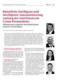 Dokument K&uuml;nstliche Intelligenz und intelligente Automatisierung entlang der Anti-Financial-Crime-Prozesskette