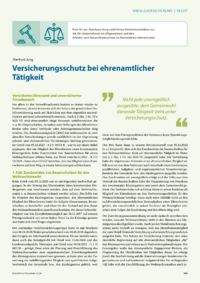 Dokument Versicherungsschutz bei ehrenamtlicher Tätigkeit