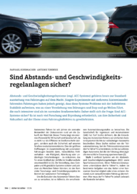 Dokument Sind Abstands- und Geschwindigkeitsregelanlagen sicher?
