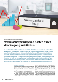 Dokument Verursacherprinzip und Kosten durch den Umgang mit Stoffen