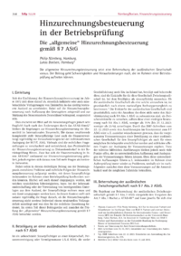 Dokument Hinzurechnungsbesteuerung in der Betriebsprüfung