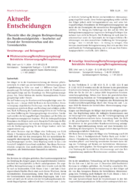 Dokument Aktuelle Entscheidungen